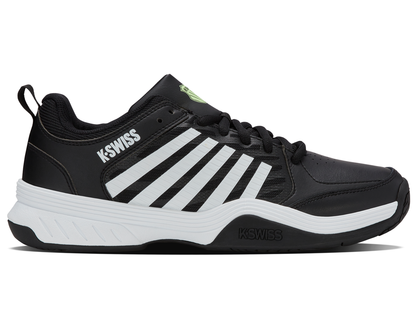 K-Swiss Men's Shoes Court Express 2 | Black/White/Soft Neon Green