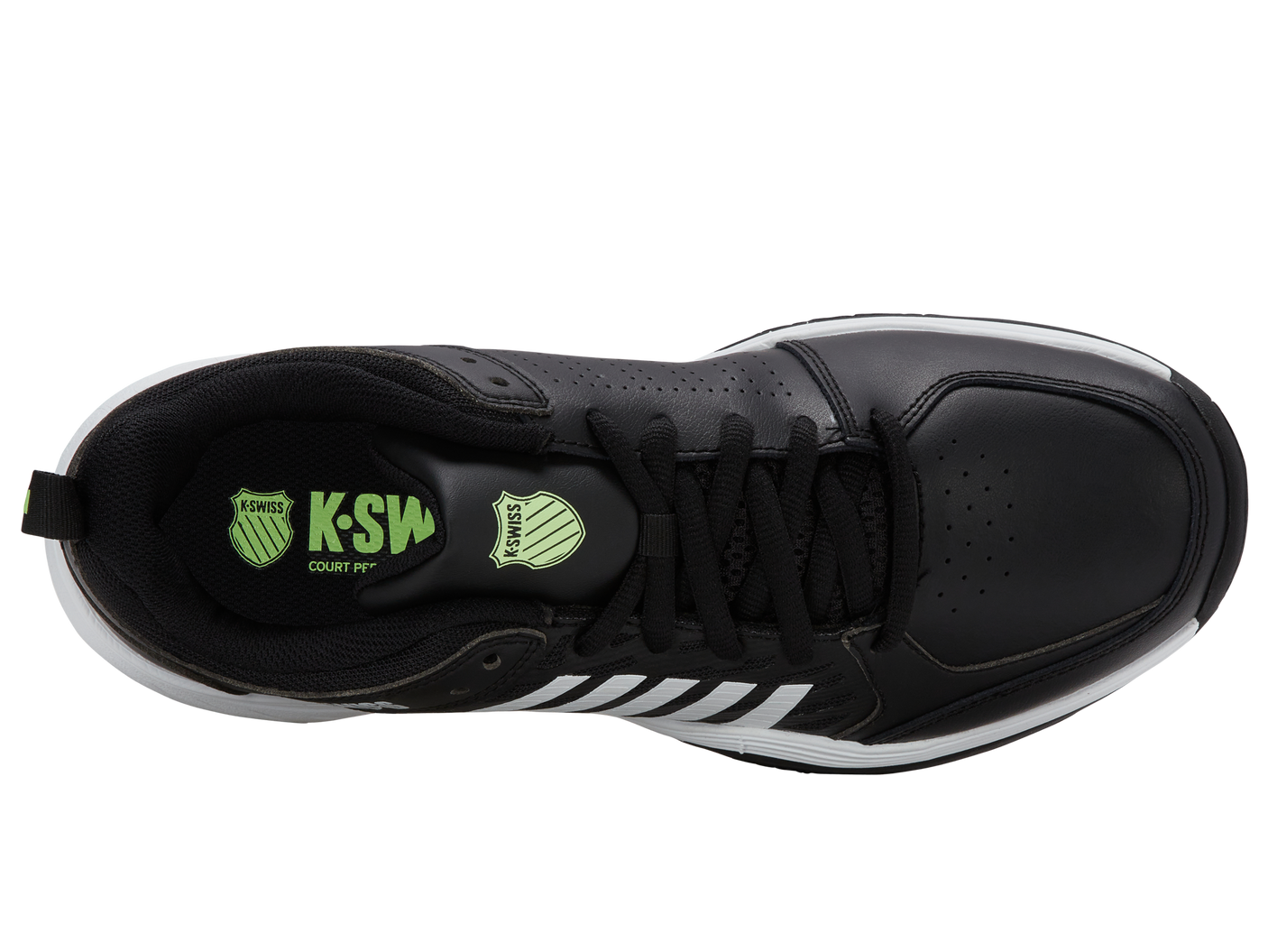 K-Swiss Men's Shoes Court Express 2 | Black/White/Soft Neon Green