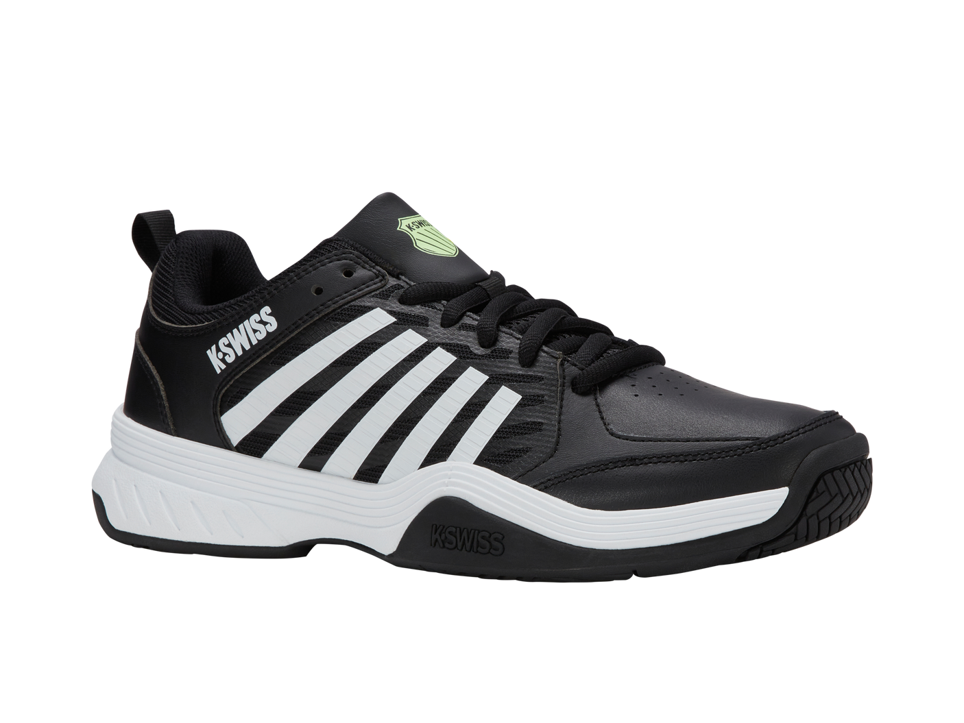 K-Swiss Men's Shoes Court Express 2 | Black/White/Soft Neon Green