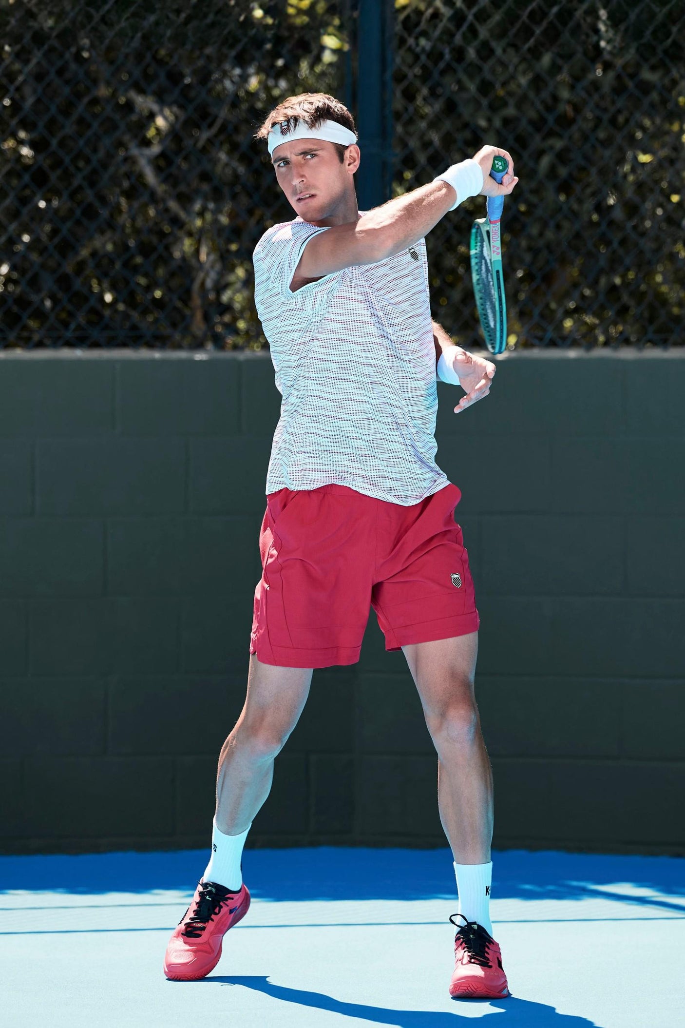 K-Swiss Men's Shoes Hypercourt Pinnacle | Neon Lava/Black/Chili Pepper