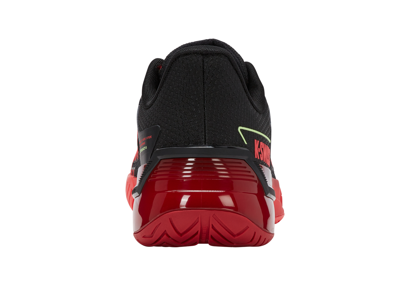 Zapatillas K-Swiss Ultrashot 4 para hombre | Negro/Lava neón/Pimiento picante