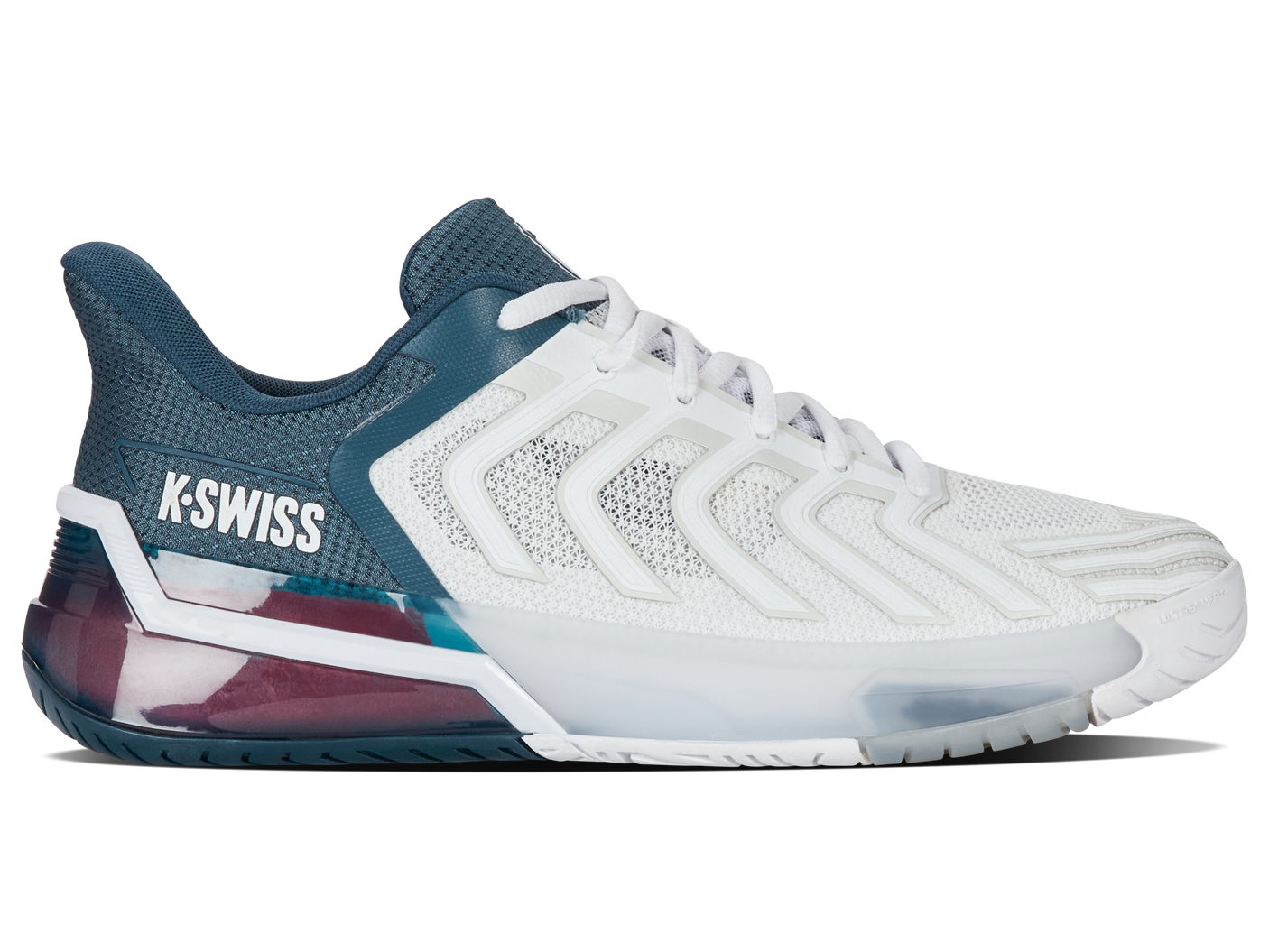 Zapatillas K-Swiss Ultrashot 4 para hombre | Blanco/Stargazer/Neón