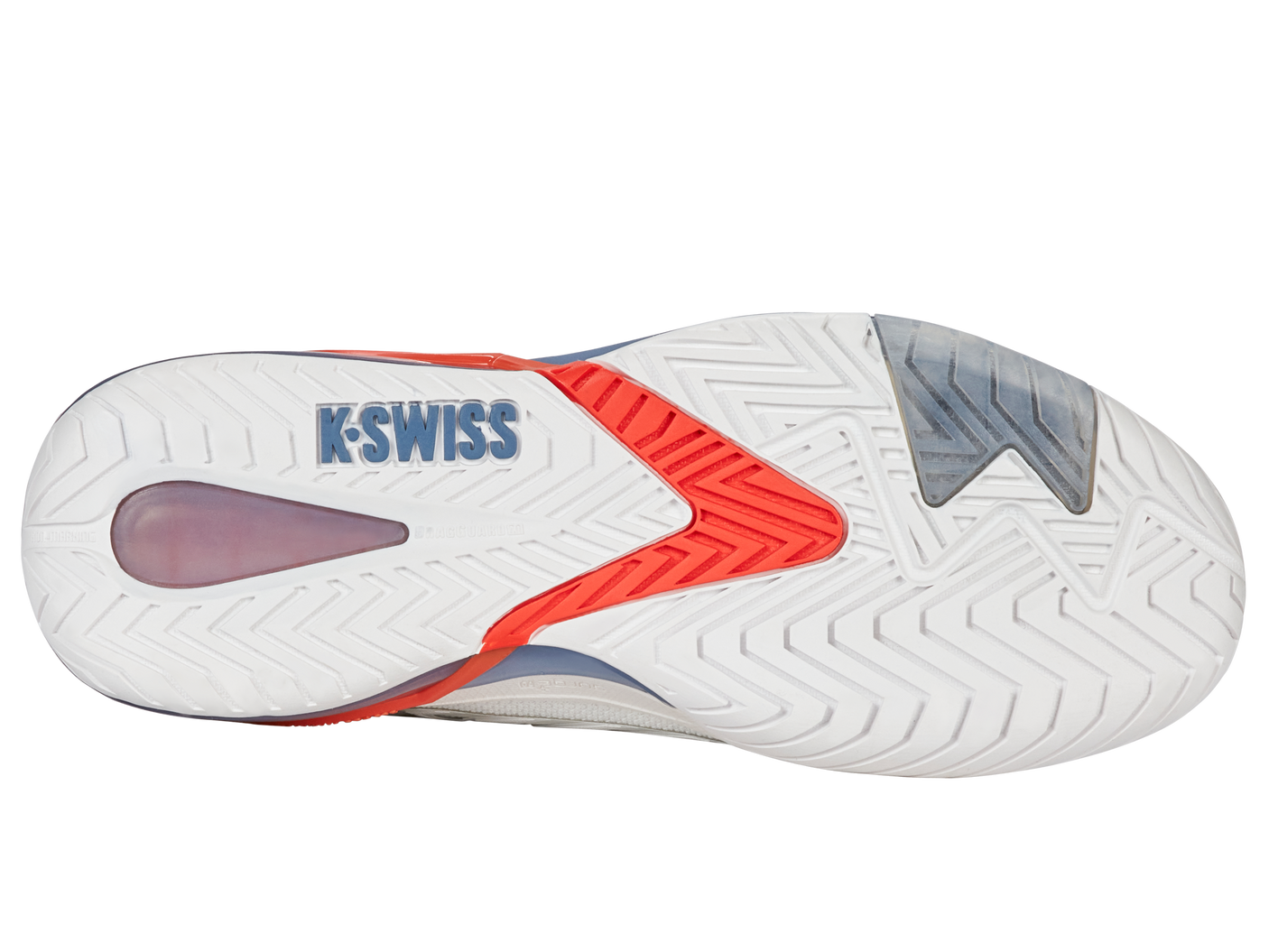 Zapatillas K-Swiss Ultrashot 4 para hombre | Blanco brillante/Infinito/Ibis escarlata