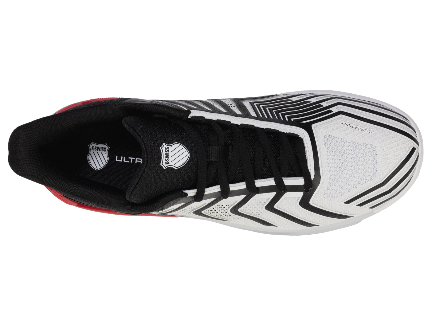 Zapatillas K-Swiss Ultrashot 4 para hombre | Blanco/Negro/Rojo Marte