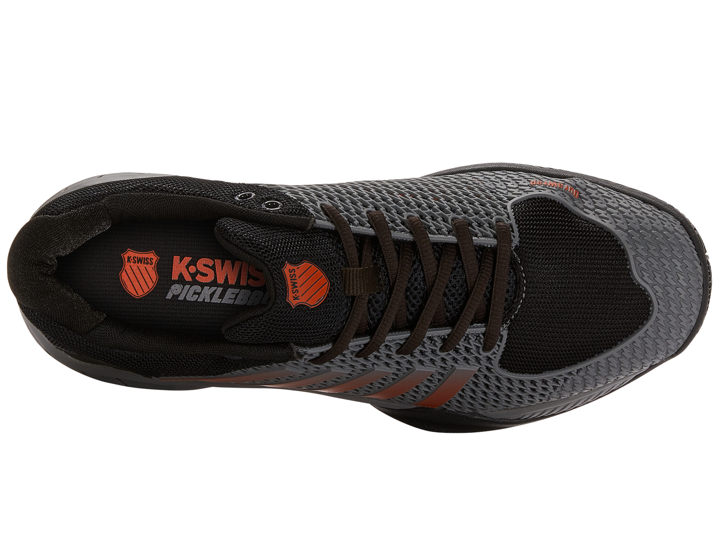 K-Swiss Men's Shoes Express Light Pickleball | Steel Gray/Jet Black/Spicy Orange