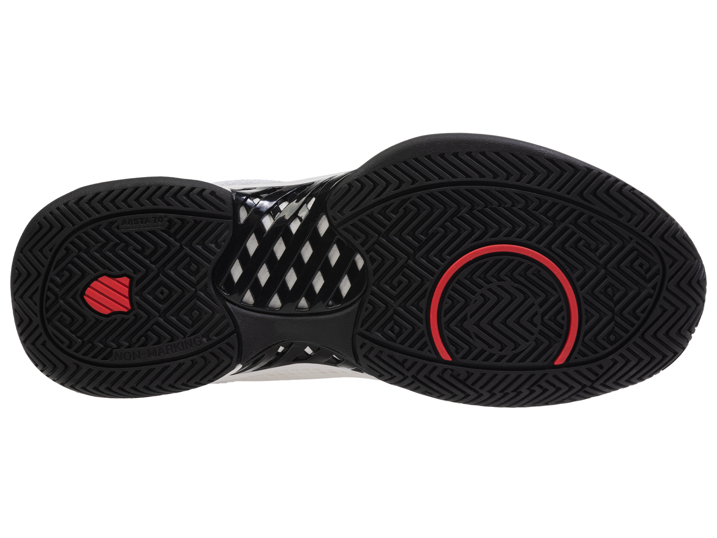 K-Swiss Men's Shoes Express Light Pickleball | White/Black/High Risk Red