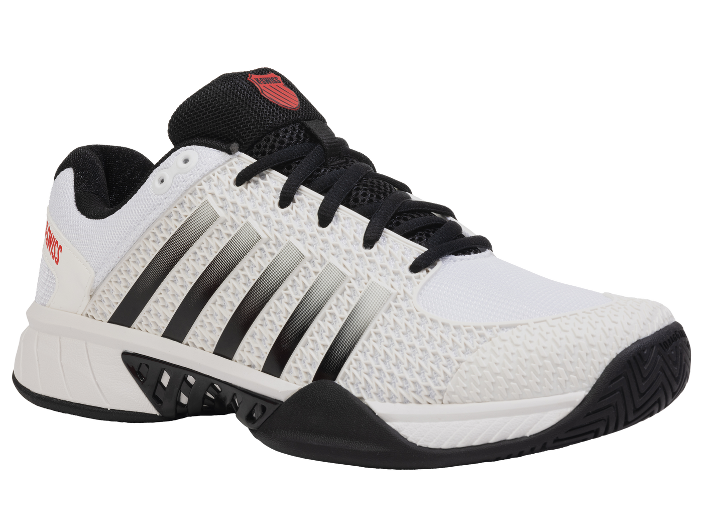 K-Swiss Men's Shoes Express Light Pickleball | White/Black/High Risk Red