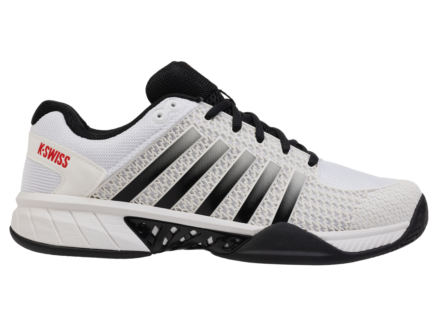 K-Swiss Men's Shoes Express Light Pickleball | White/Black/High Risk Red