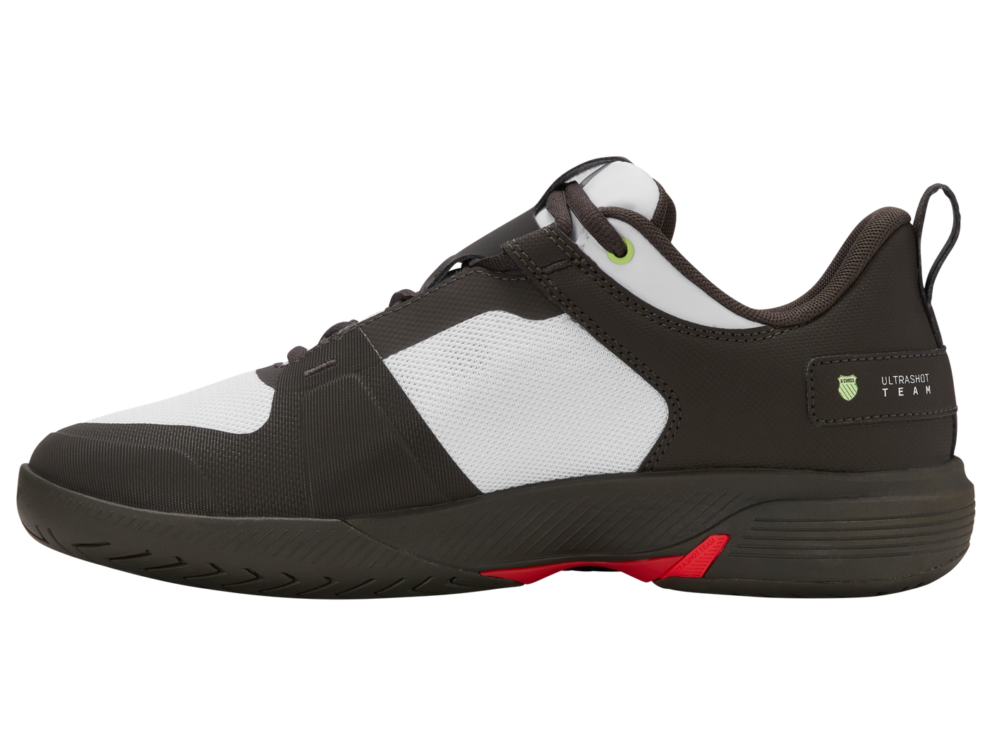 Zapatillas K-Swiss Ultrashot Team para hombre | Negro/Blanco/Verde neón suave