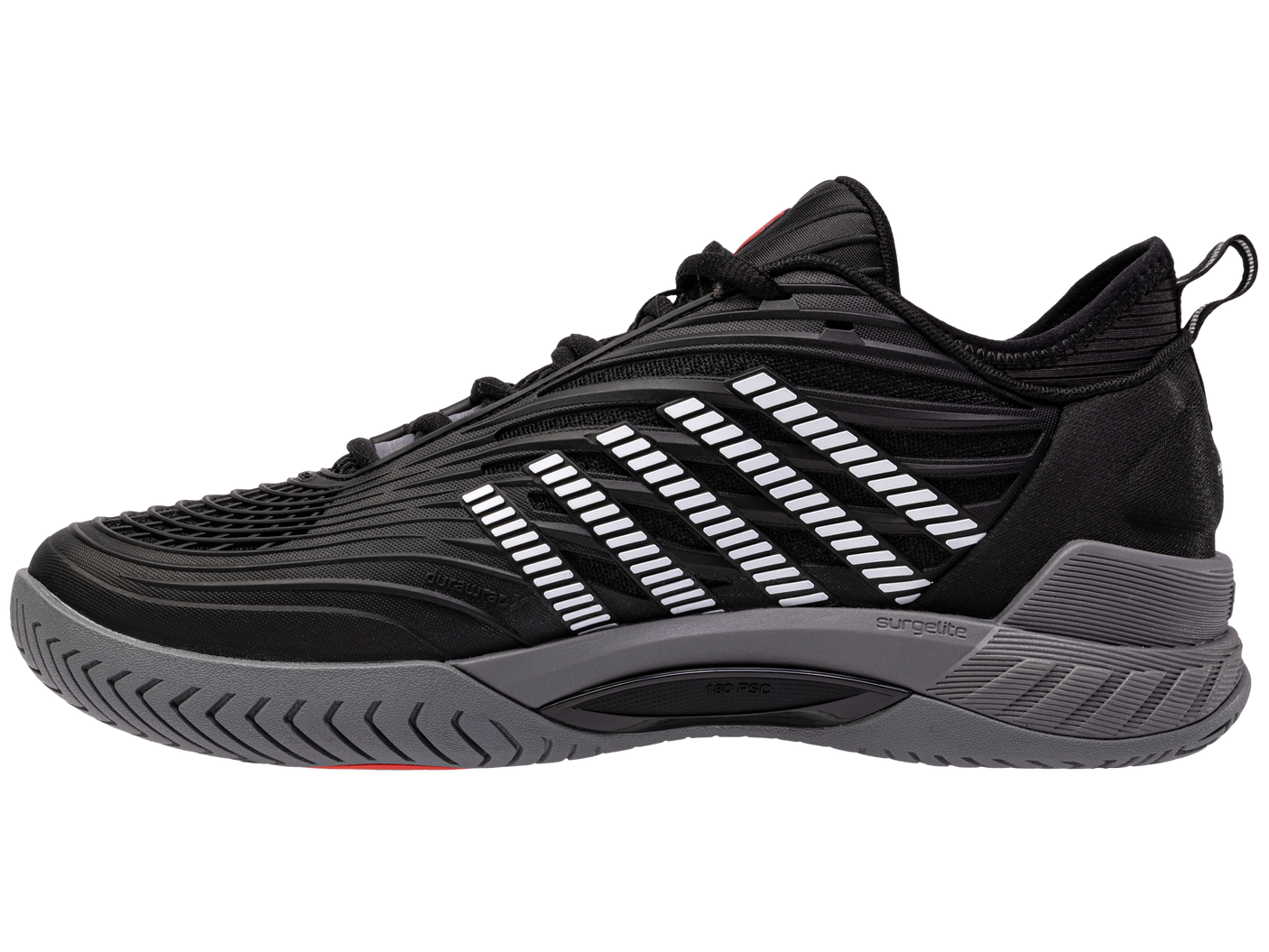 Zapatillas K-Swiss Hypercourt Supreme 2 para hombre | Negro/Gris acero/Rojo fuego