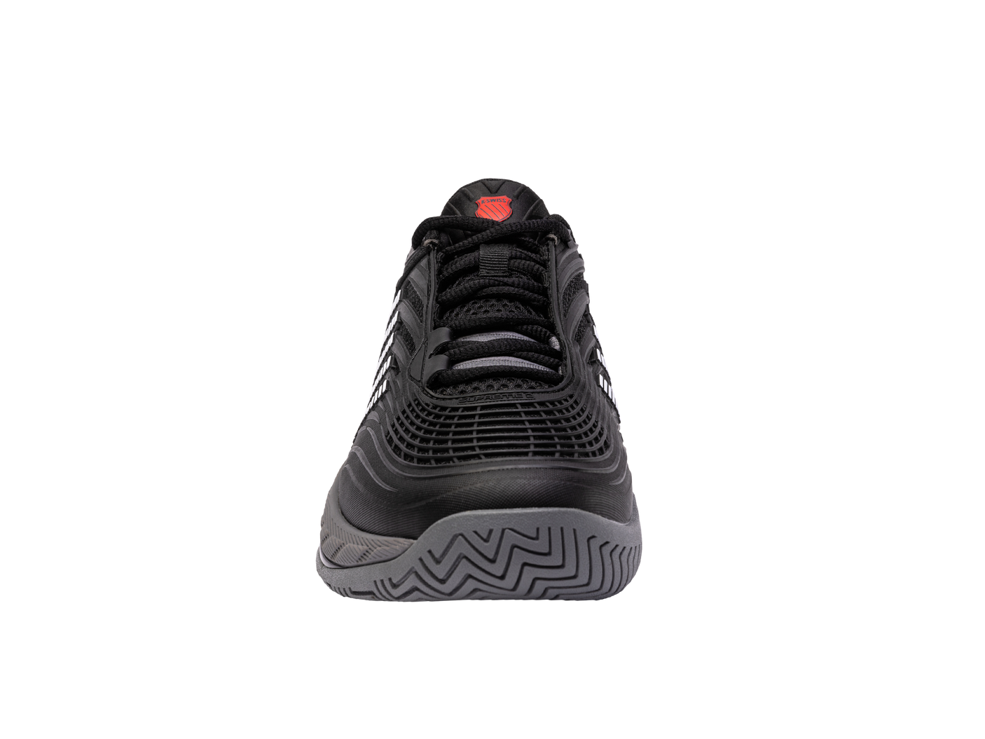 Zapatillas K-Swiss Hypercourt Supreme 2 para hombre | Negro/Gris acero/Rojo fuego