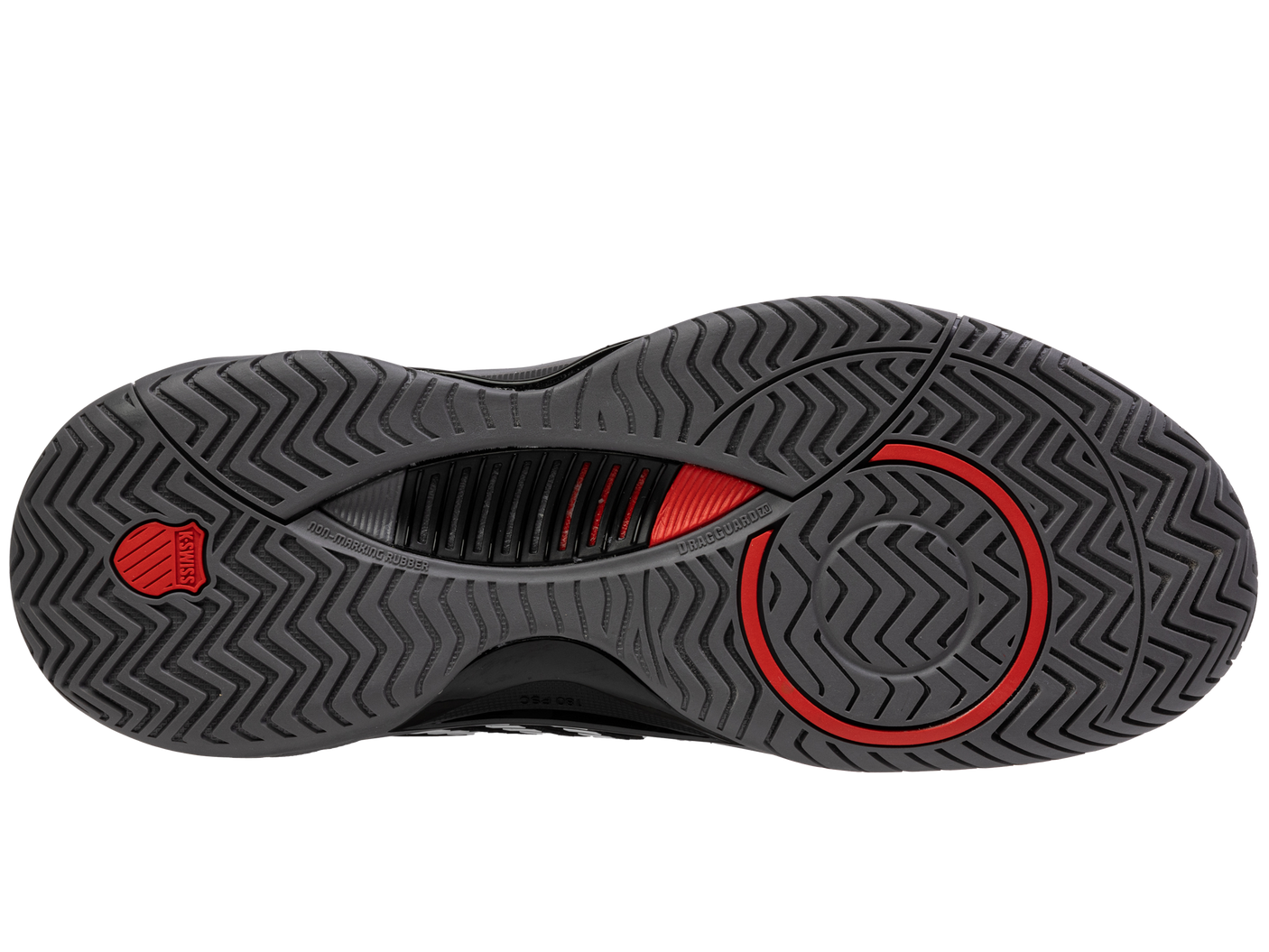 Zapatillas K-Swiss Hypercourt Supreme 2 para hombre | Negro/Gris acero/Rojo fuego