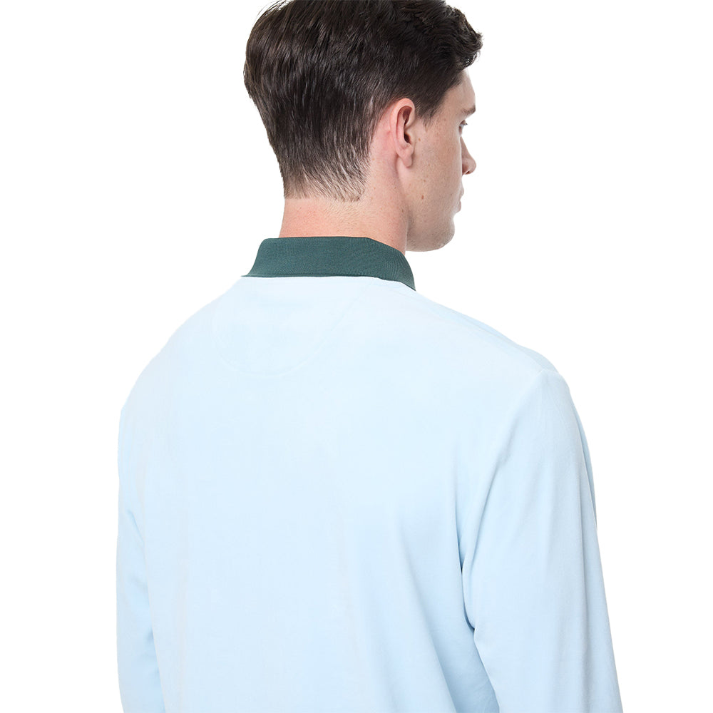 Sergio Tacchini Banda Velour Polo - Baby Blue