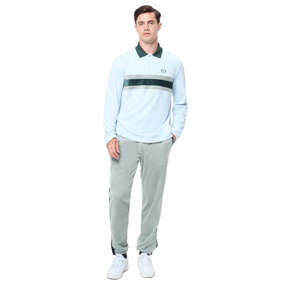 Sergio Tacchini Banda Velour Polo - Baby Blue