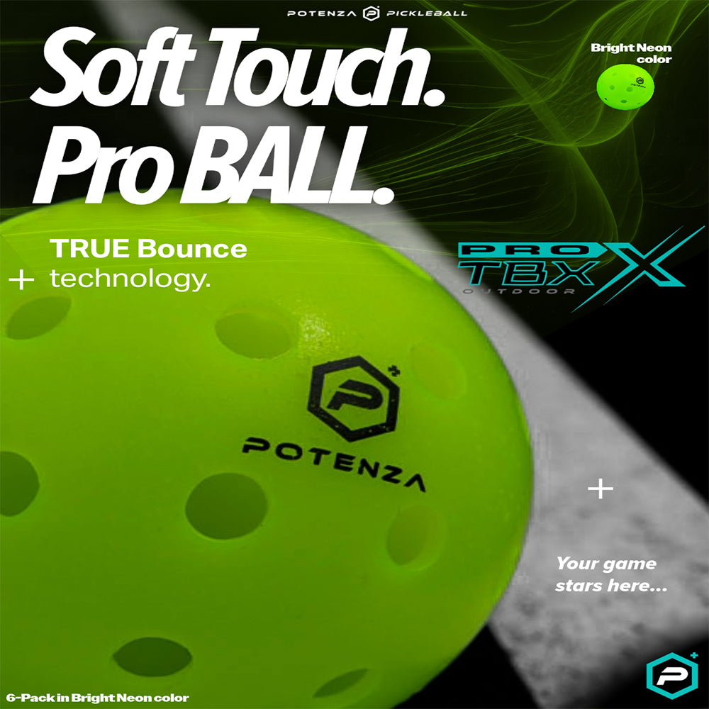 Potenza Pickleball - TRUEBOUNCE™ TBX Outdoor Ball (6-pack) NEON