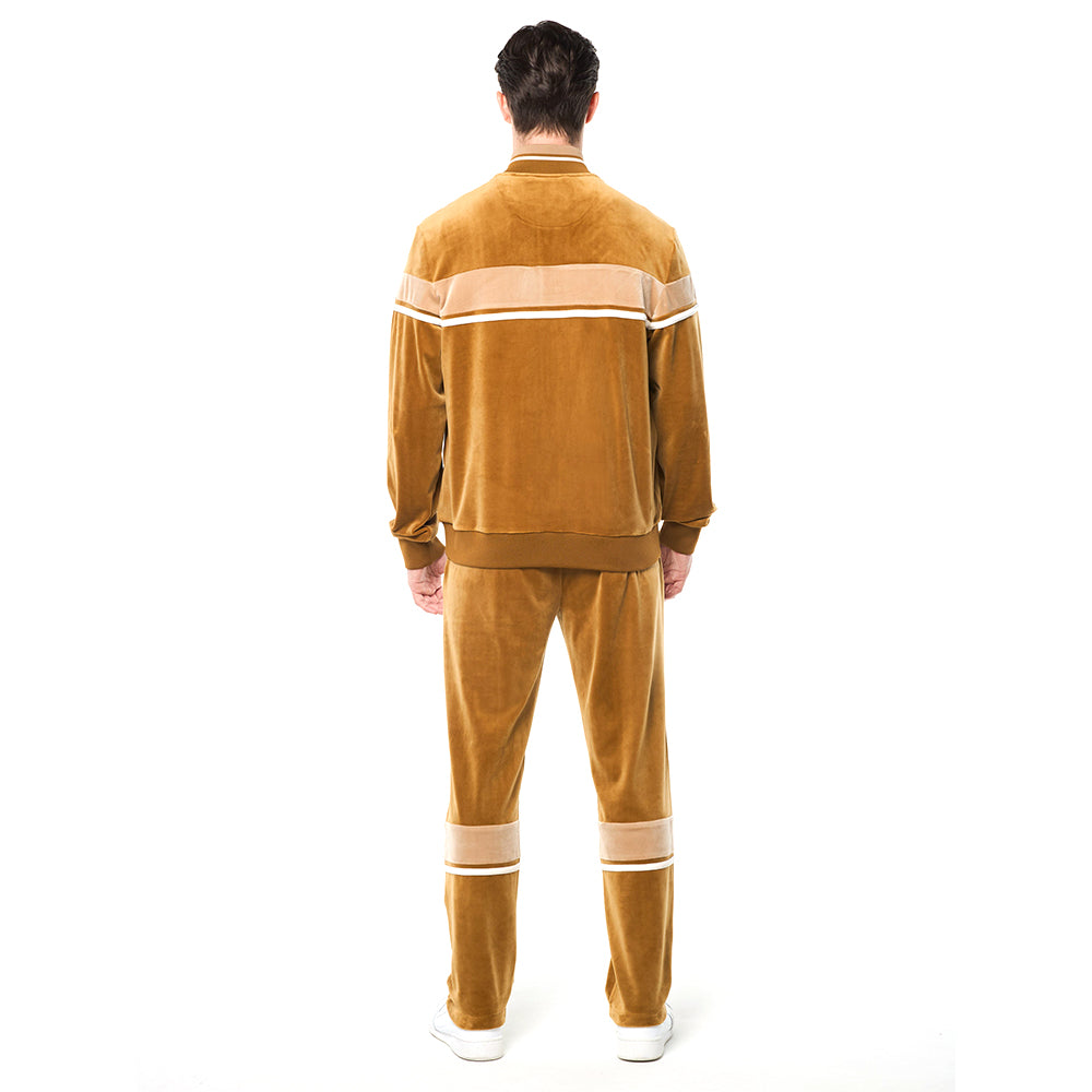 Sergio Tacchini Damarindo Velour Track Jacket - Bronze Brown