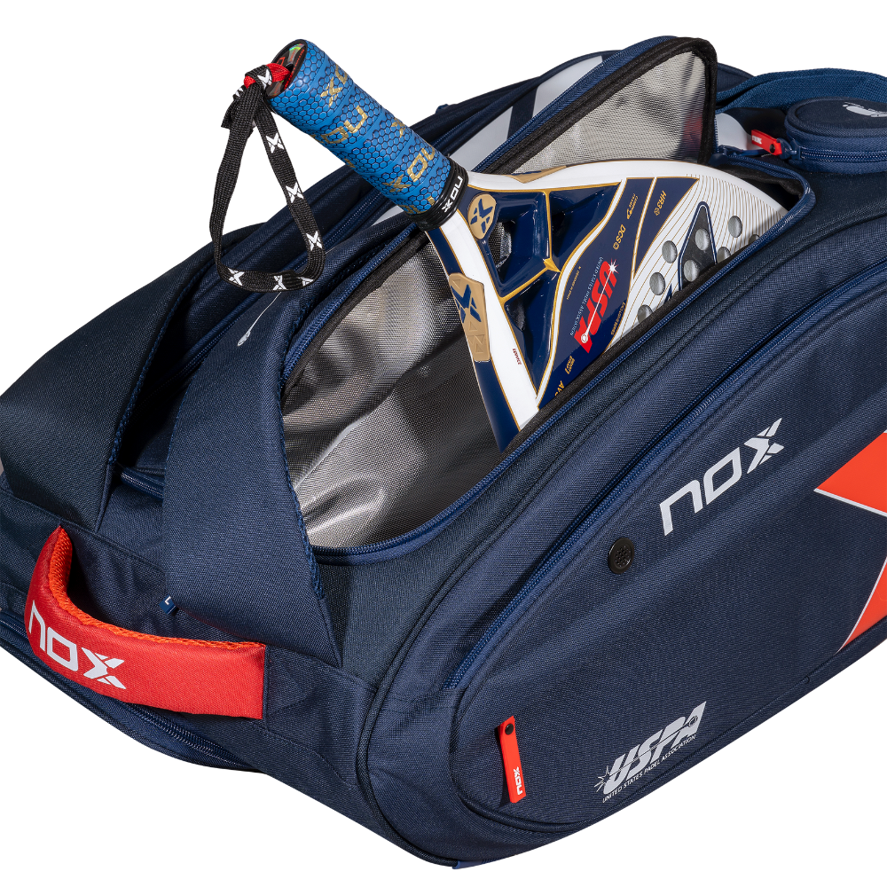 Nox Padel Bag USPA Pro Series Racket Bag Blue & Red