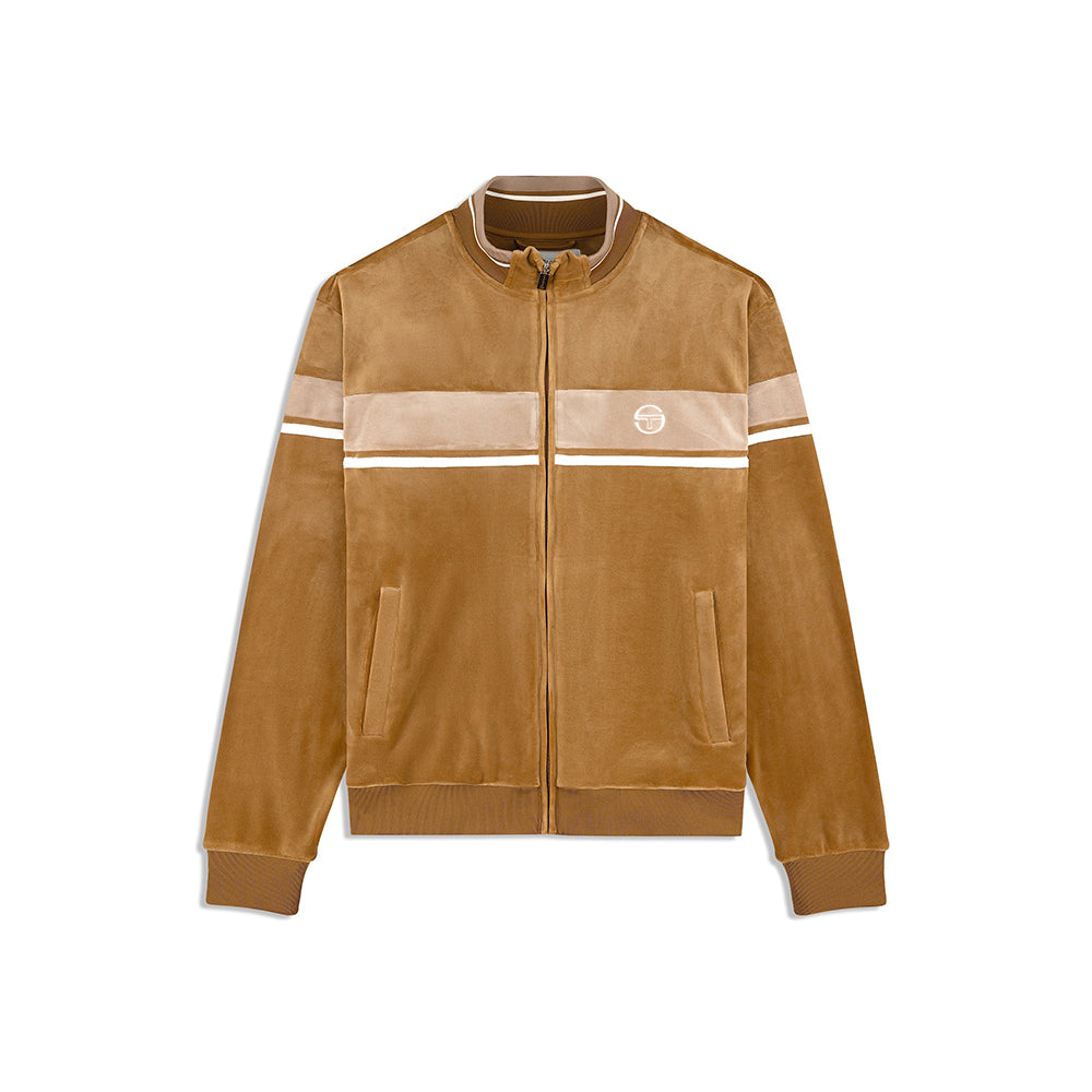 Sergio Tacchini Damarindo Velour Track Jacket - Bronze Brown
