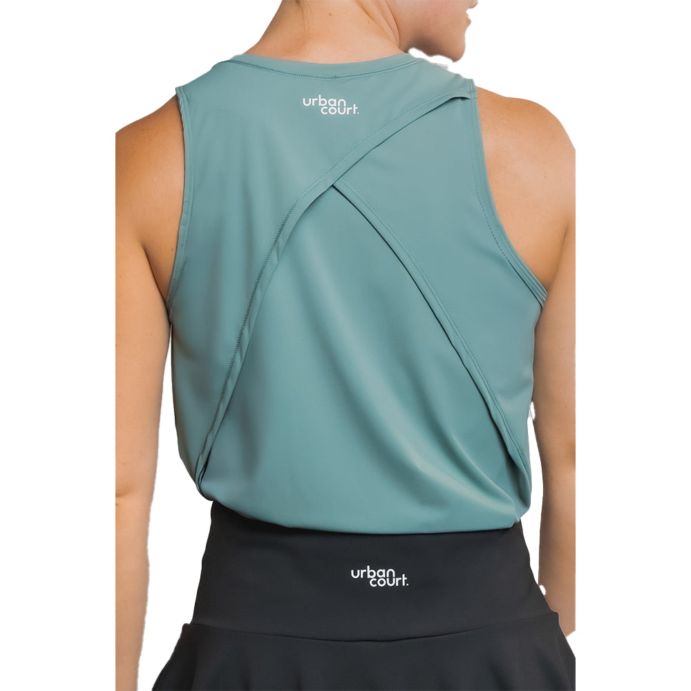 Urban Court - Green Cross-back Performance Tank