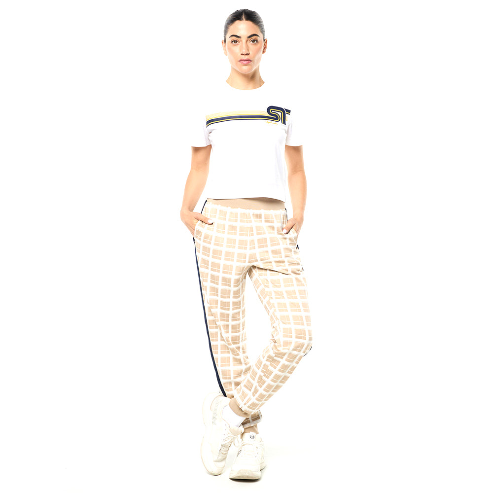 Sergio Tacchini Women's Damarindo Check Track Pant - Humus
