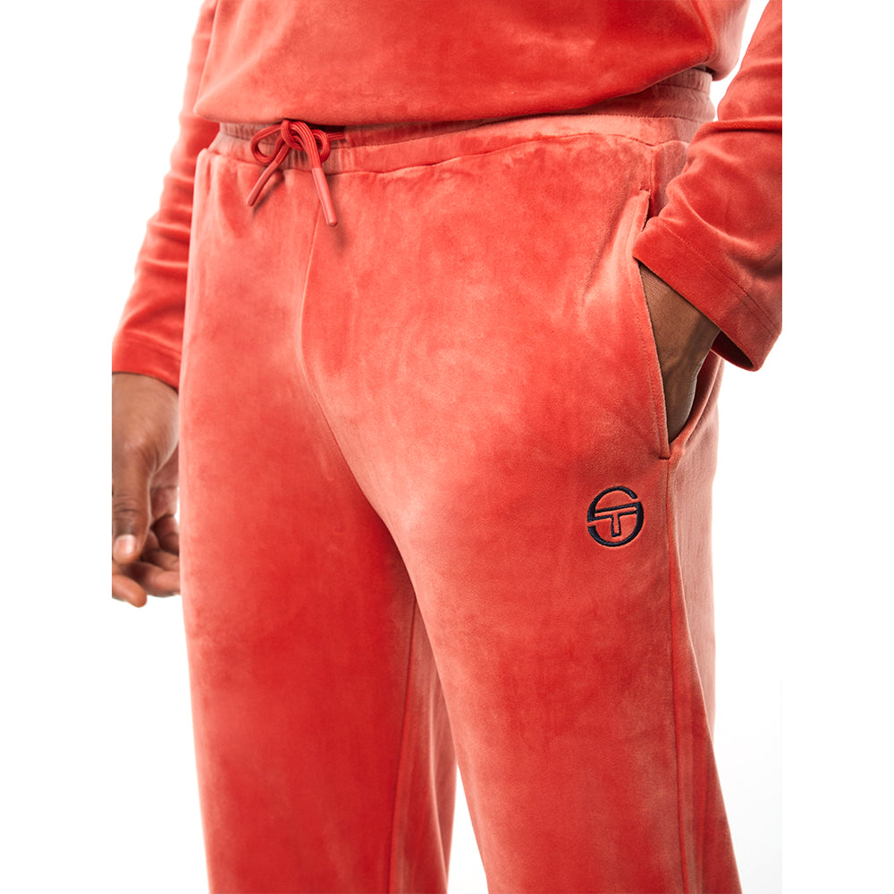 Sergio Tacchini Damarindo Velour Track Pant - Hot Sauce