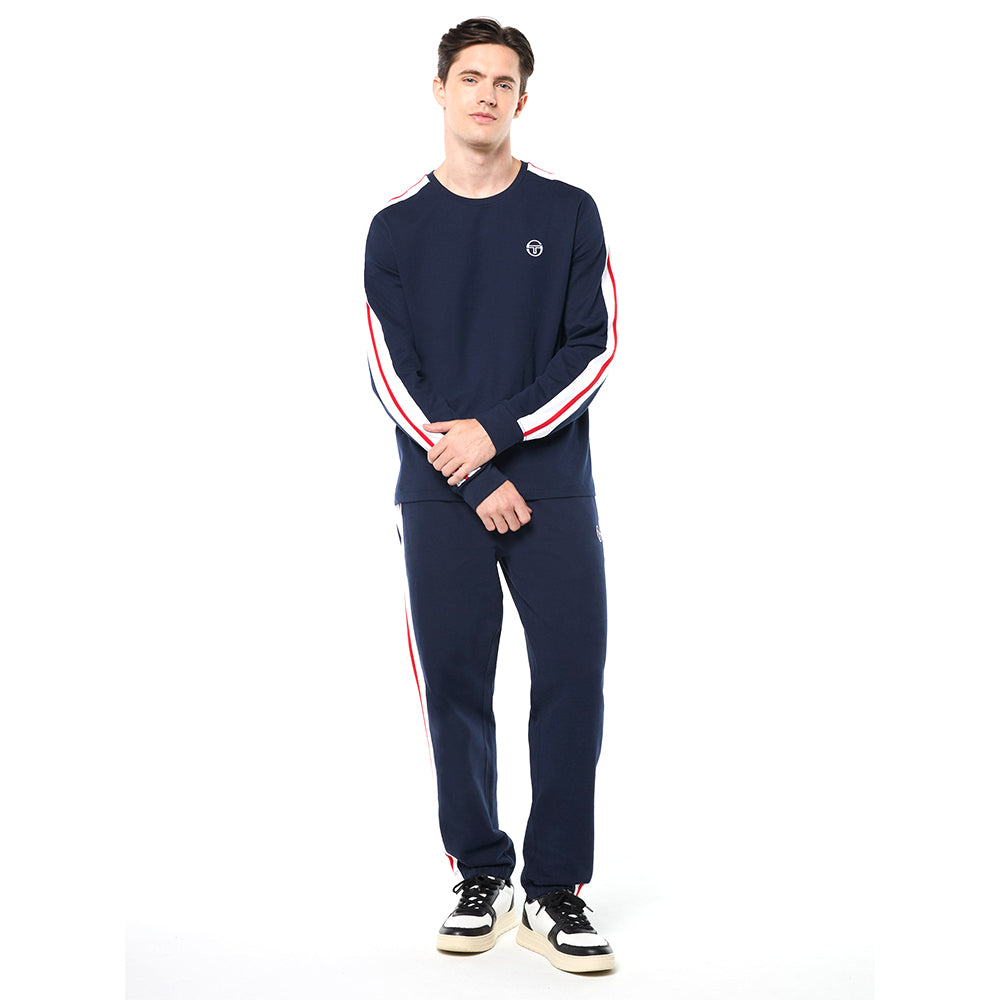 Sergio Tacchini Macchina Long Sleeve T - Shirt - Maritime Blue