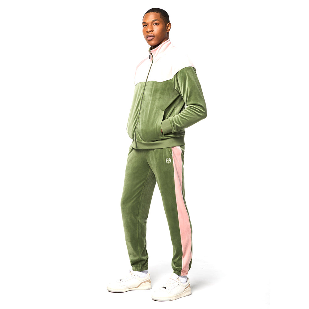 Sergio Tacchini Cielo Velour Track Jacket - Bronze Green