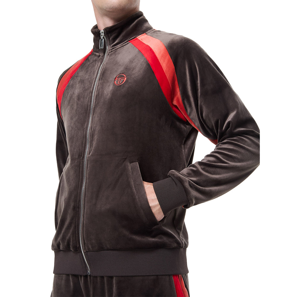 Sergio Tacchini Banda Velour Track Jacket - Mulch