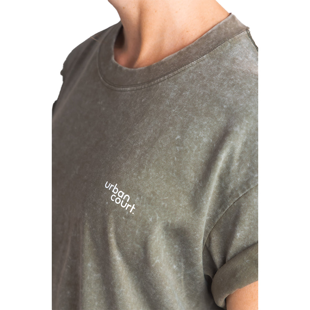 Urban Court - Green Oversized Urban Pickleball Washed Tee