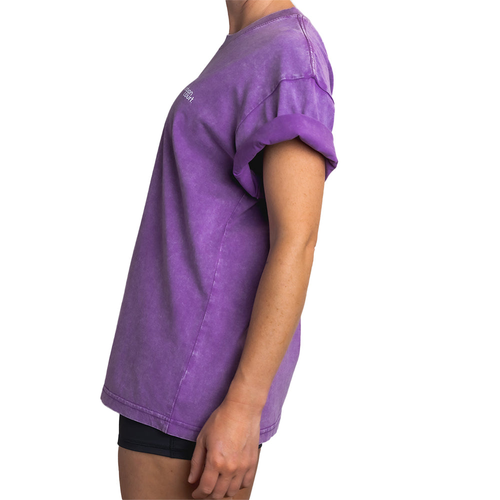Urban Court - Purple Oversized Urban Pickleball Washed Tee
