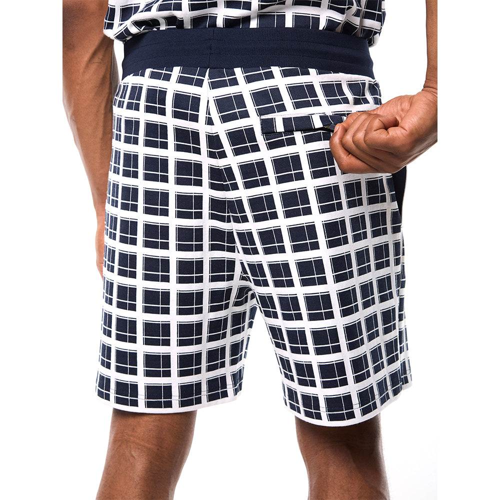 Sergio Tacchini Damarindo Check Short - Maritime Blue