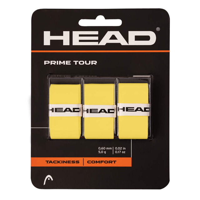 Head Multisport Overgrips Prime Tour 3 PCS Pack yellow