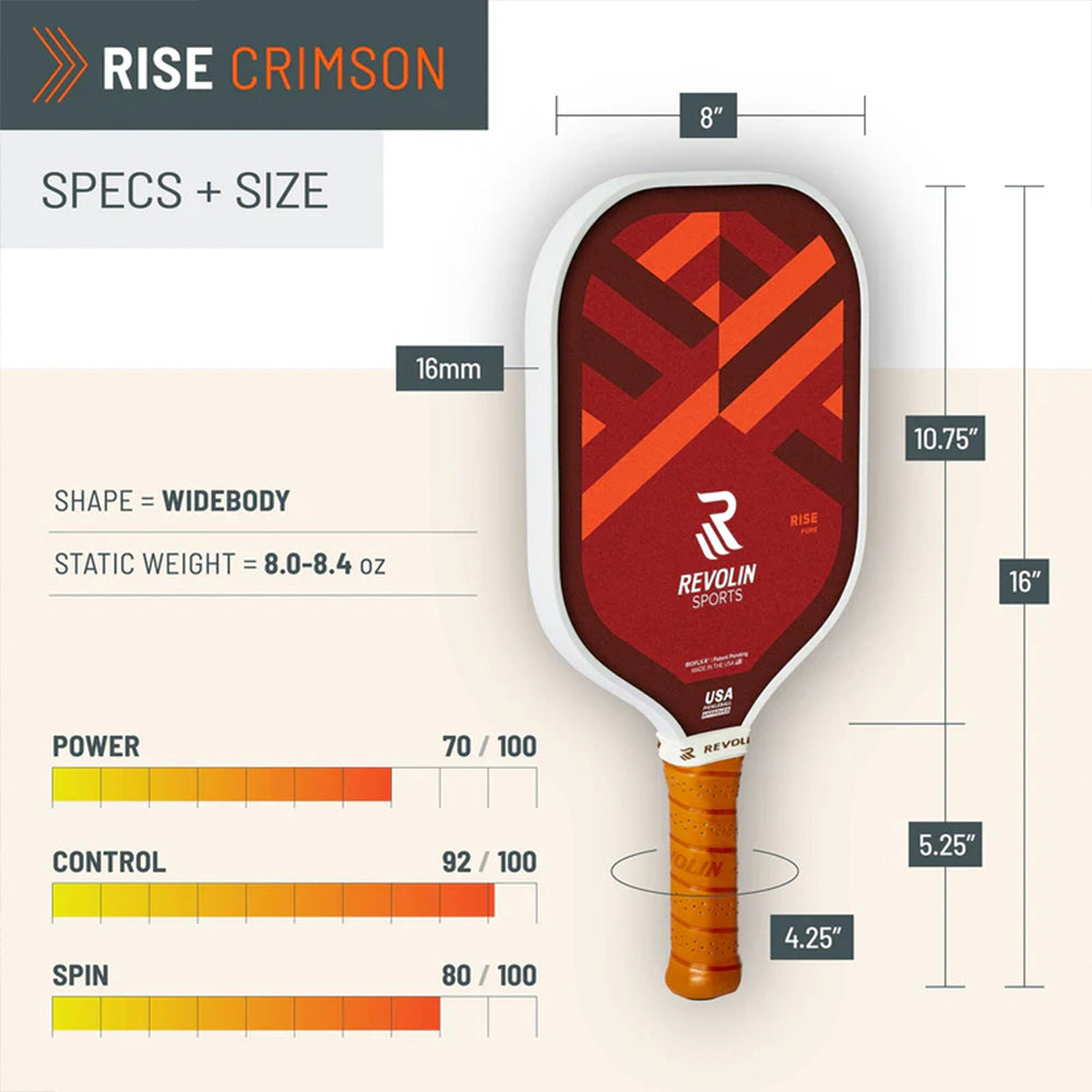 Pala de Pickleball Rise de Revolin Sports