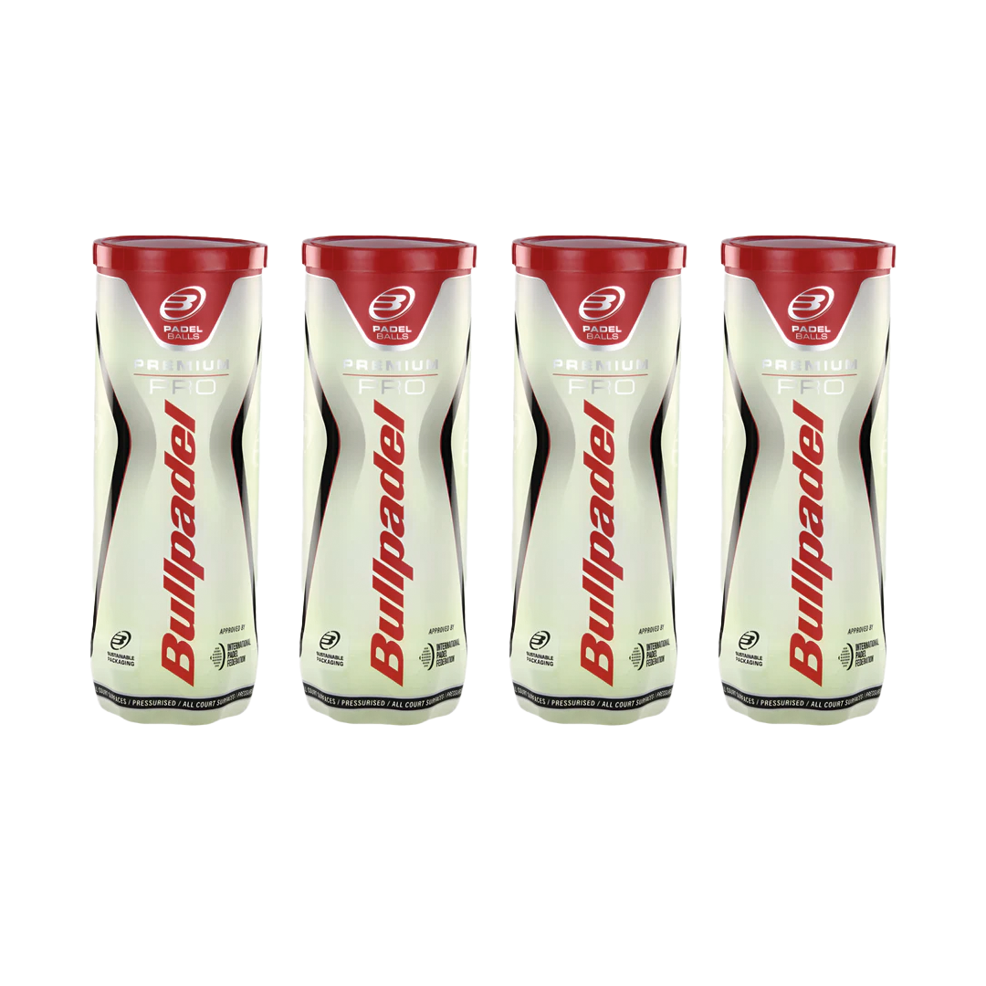 Bullpadel Padel Balls Premium Pro | 4x Can Bundle