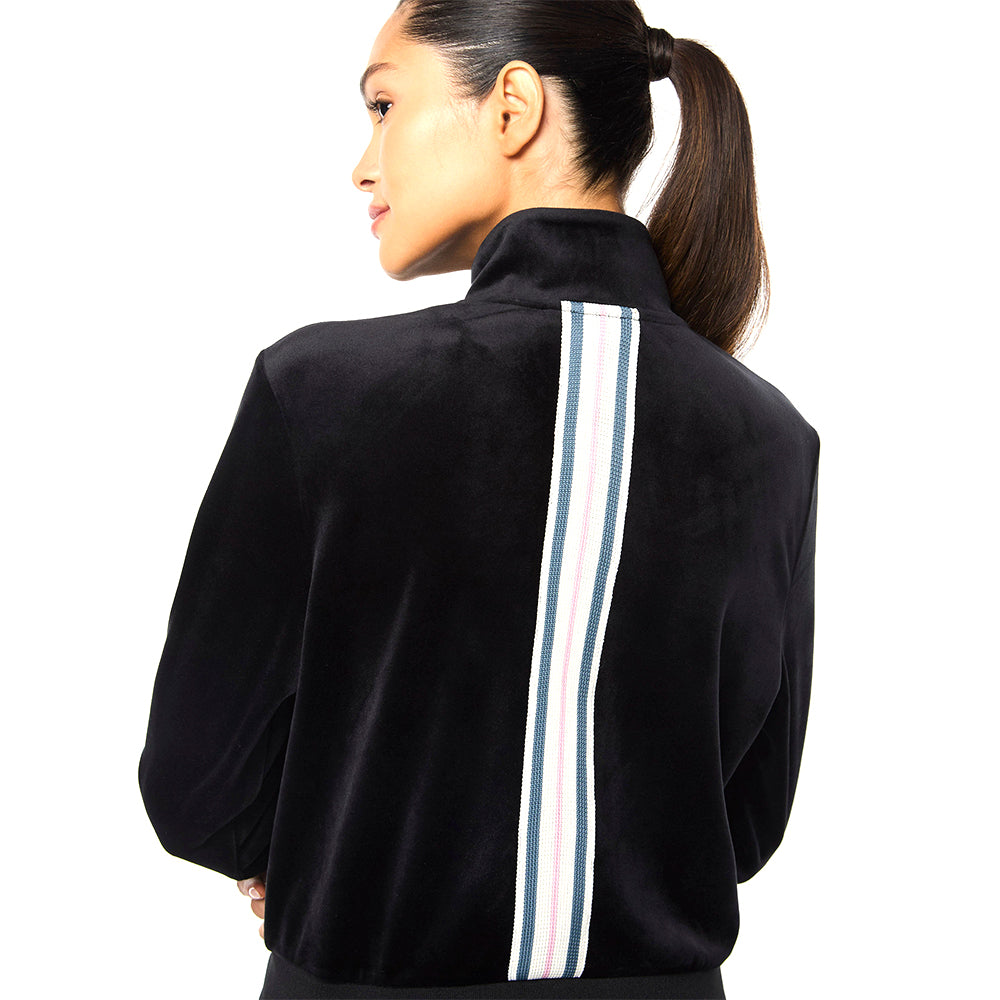 Sergio Tacchini Adele Velour Track Jacket - Black Beauty