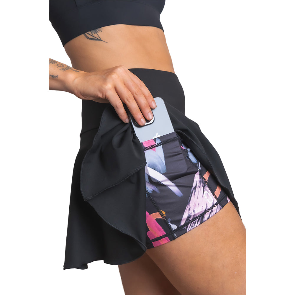 Urban Court - High-Rise Performance Skirt Palm Shade Black