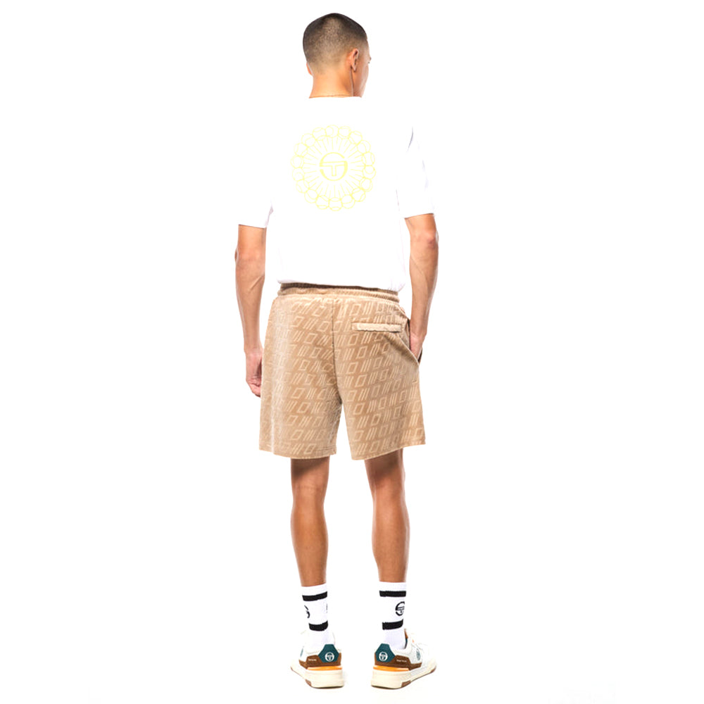 Sergio Tacchini Bandiera Debossed Velour Short | Humus