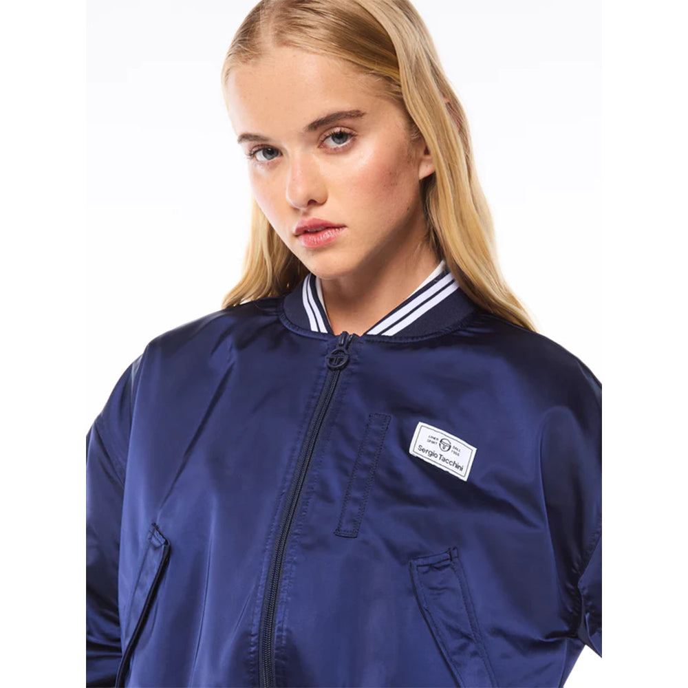 Sergio Tacchini Women's Piano Bomber Jacket | Maritime Blue