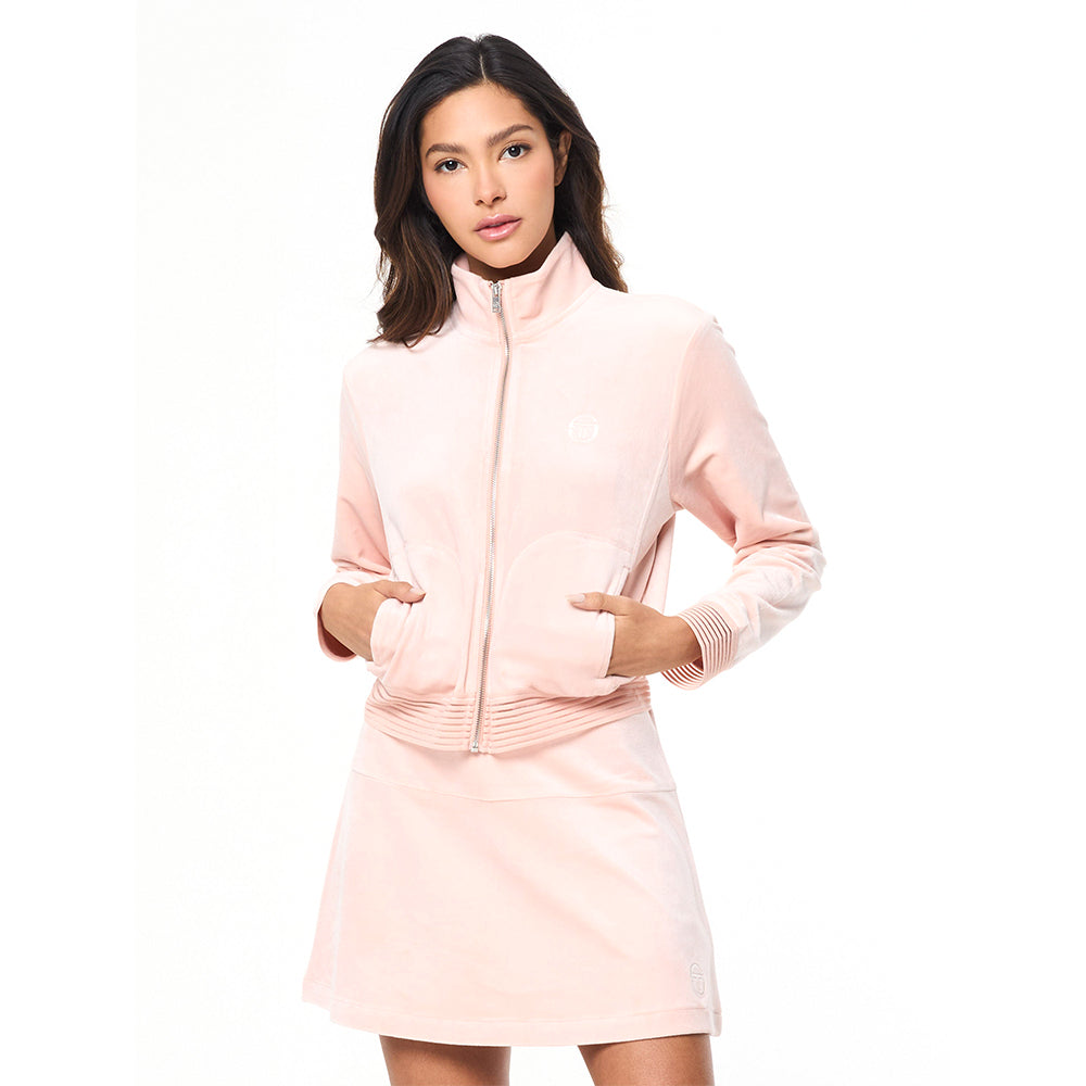 Sergio Tacchini Piera Velour Track Jacket - Evening Sand