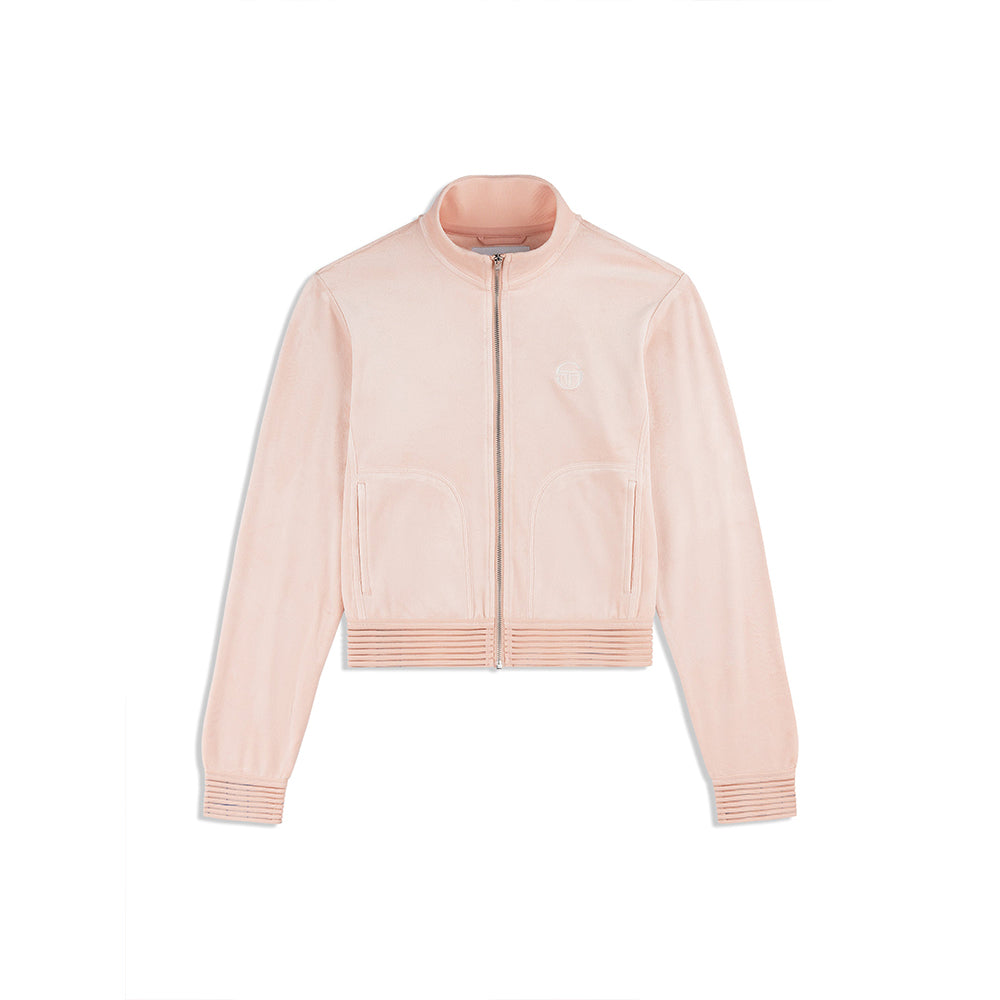 Sergio Tacchini Piera Velour Track Jacket - Evening Sand