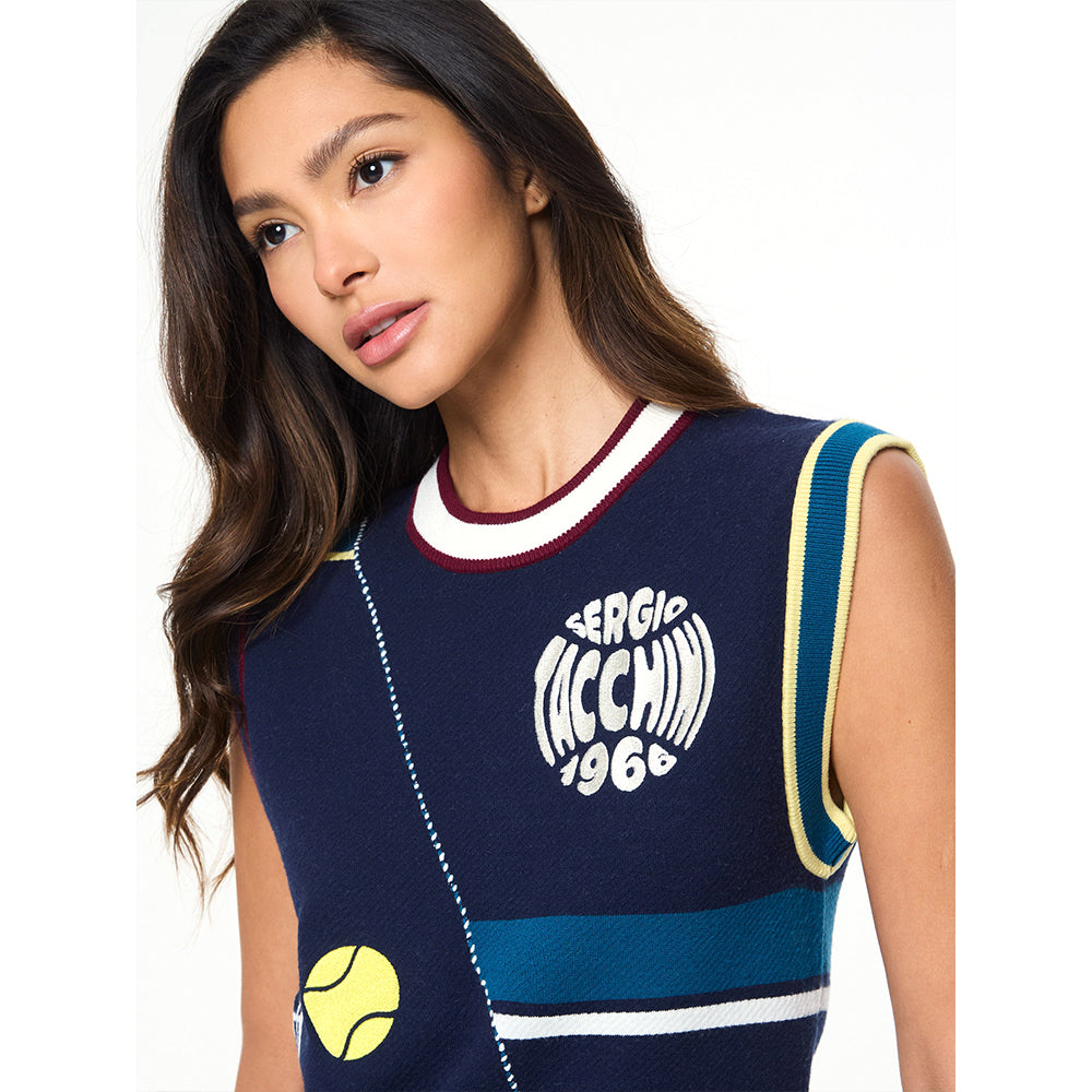 Sergio Tacchini Nota Knit Vest - Maritime Blue