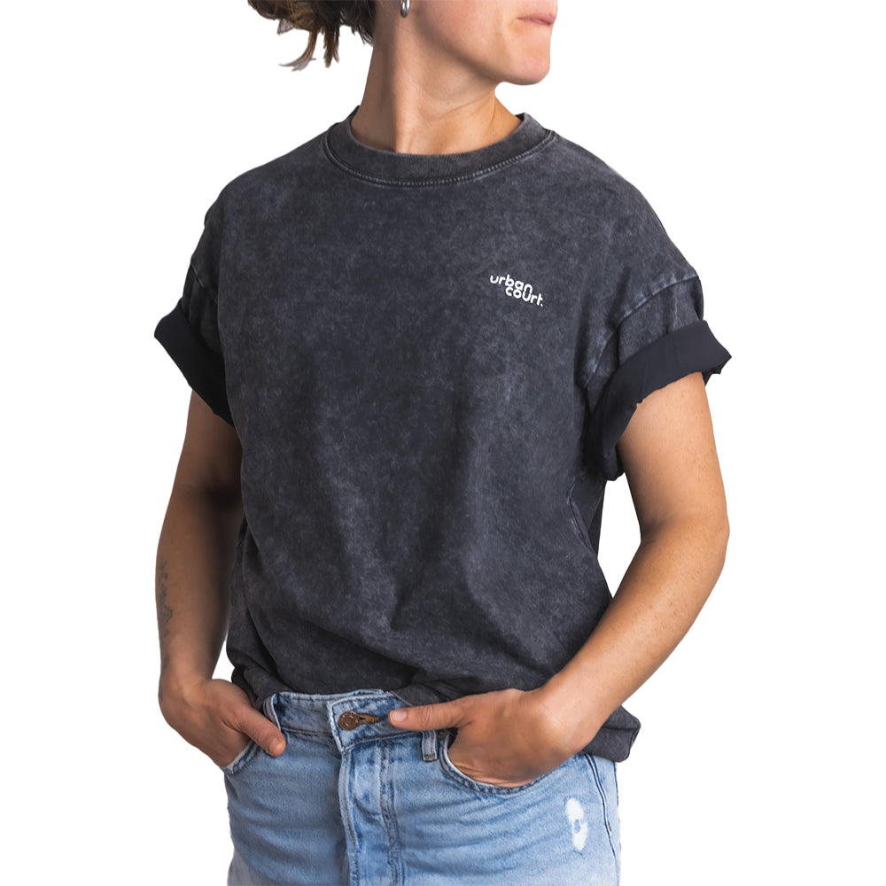 Urban Court - Black Oversized Urban Washed Tee
