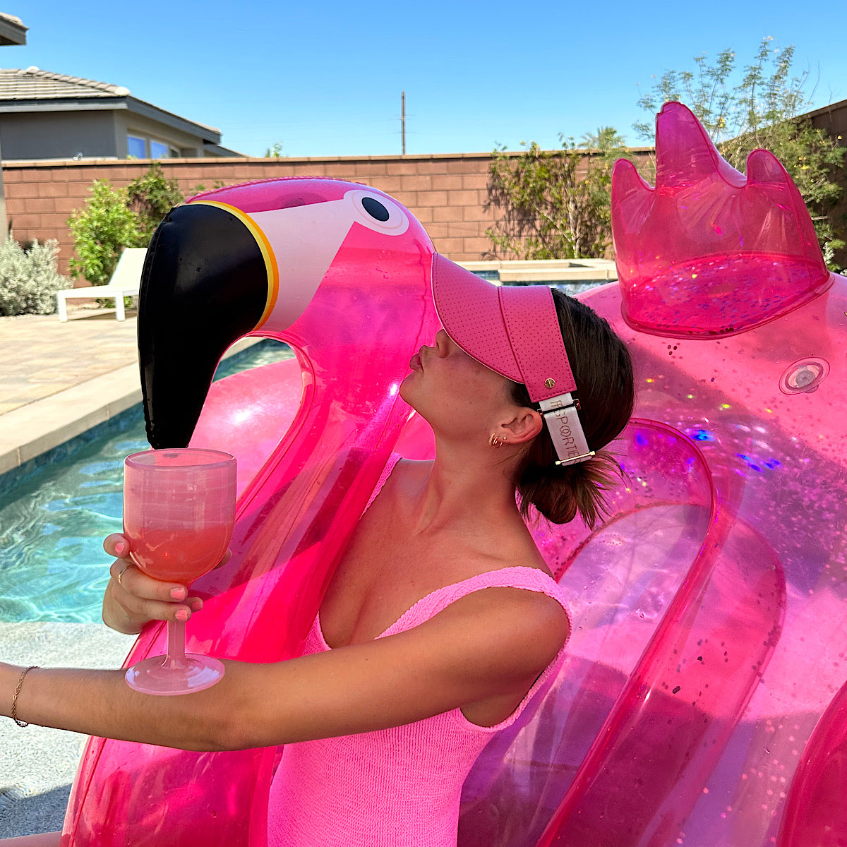 Fenix Sportier The Leather Visor - Flamingo Pink & Gold