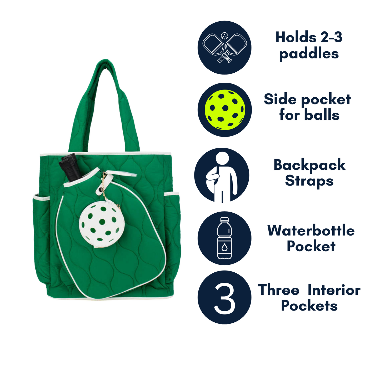 Queen Of The Court Fifth Ave Pickleball Convertible Tote Bag/Backpack