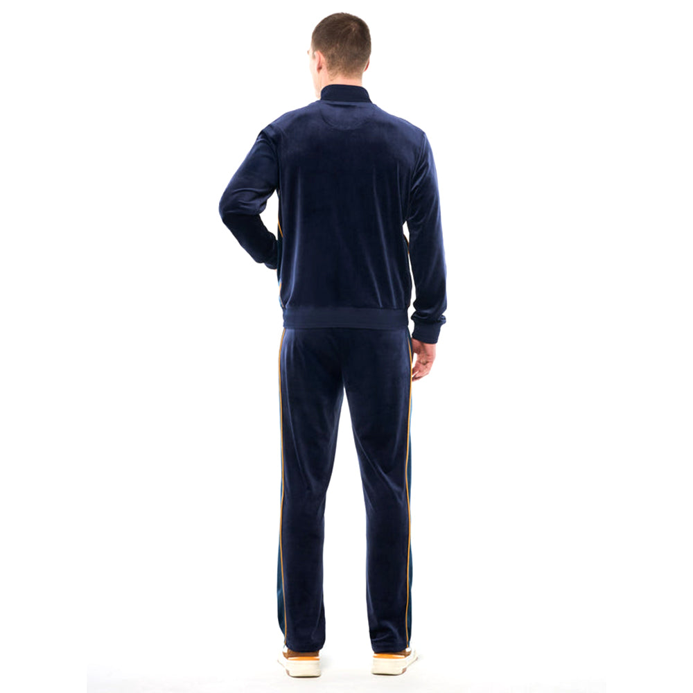 Chaqueta de chándal Sergio Tacchini Forato Velour | Azul marítimo