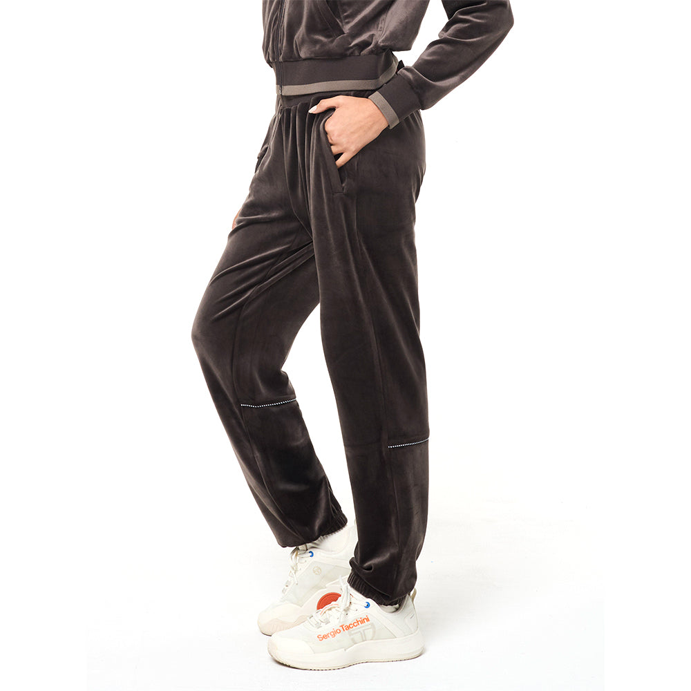 Sergio Tacchini Leta Velour Pant - Mulch