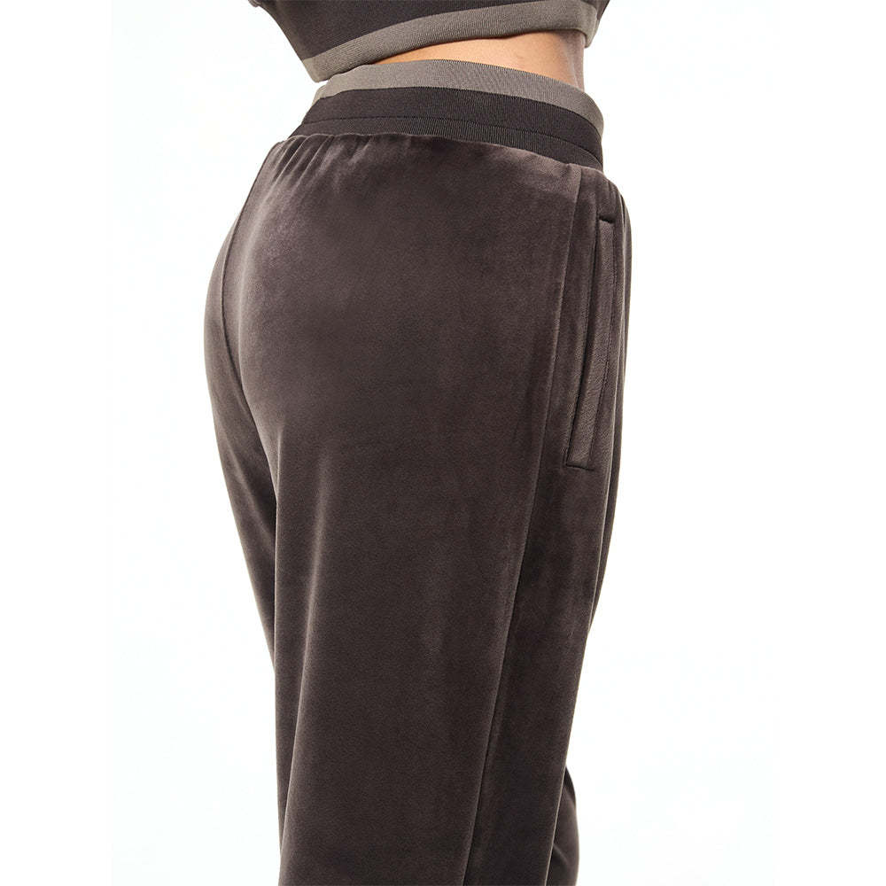 Sergio Tacchini Leta Velour Pant - Mulch