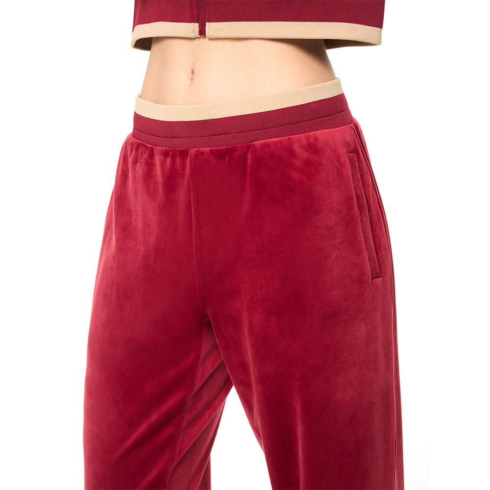 Sergio Tacchini Leta Velour Pant - Rhubarb