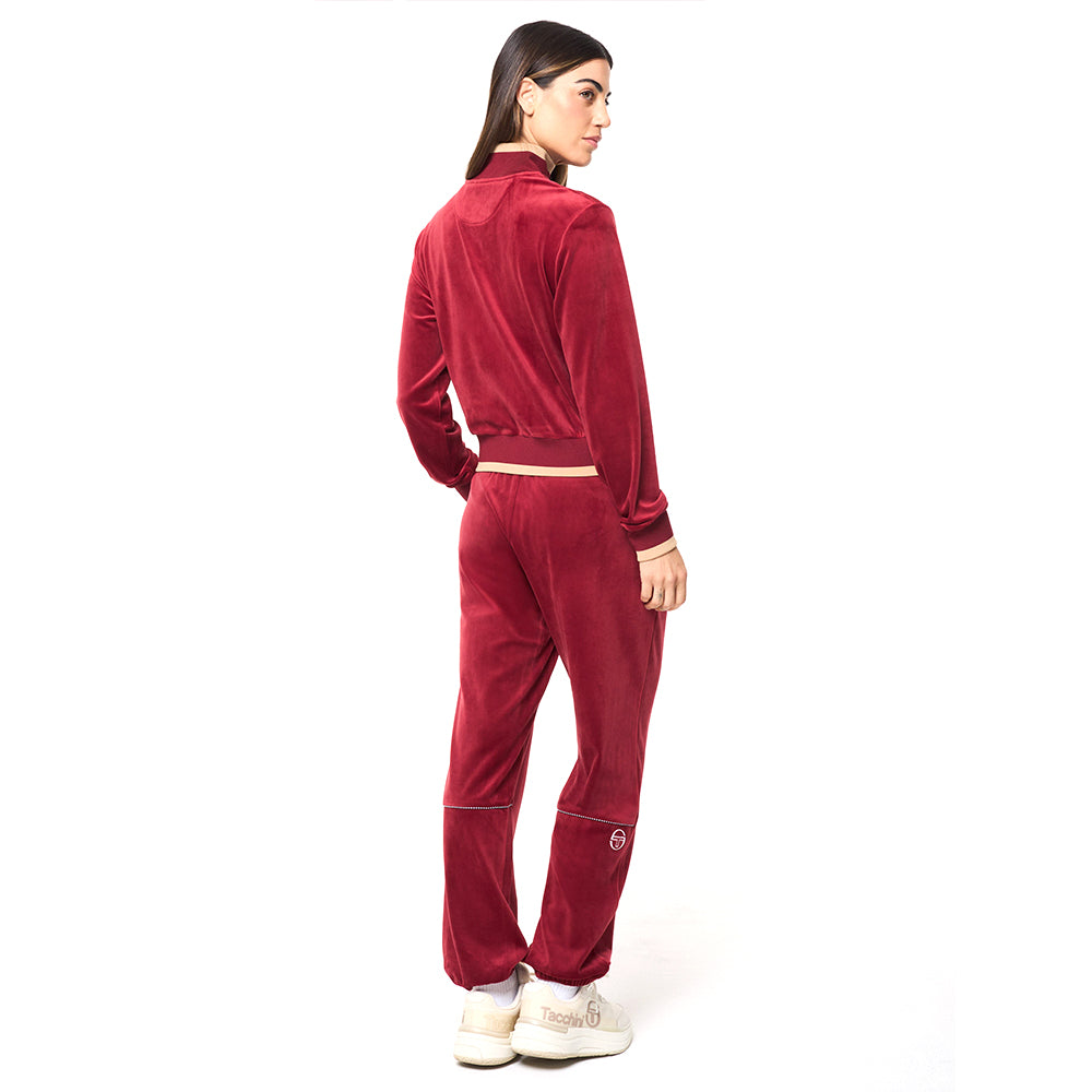 Sergio Tacchini Leta Velour Pant - Rhubarb