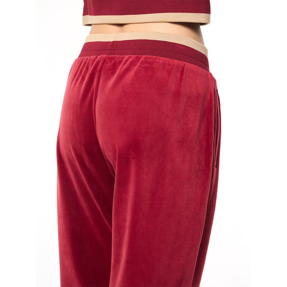 Sergio Tacchini Leta Velour Pant - Rhubarb